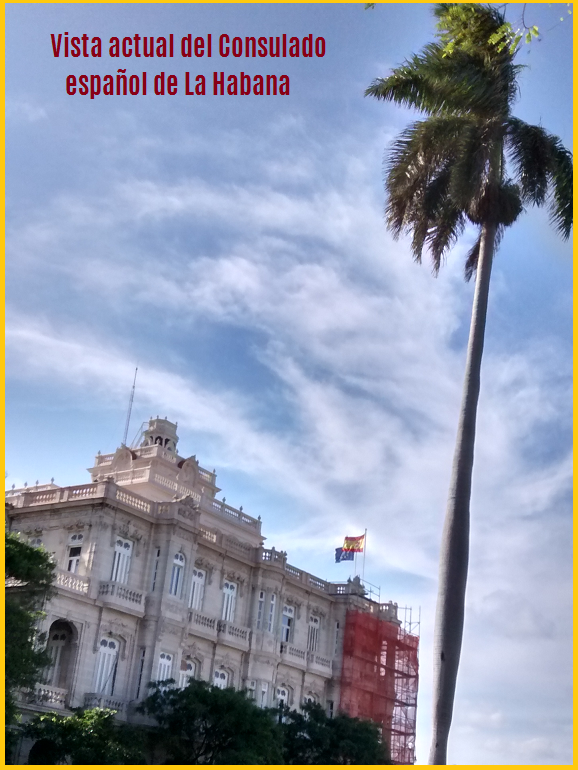 Vista actual del Consulado español Habana